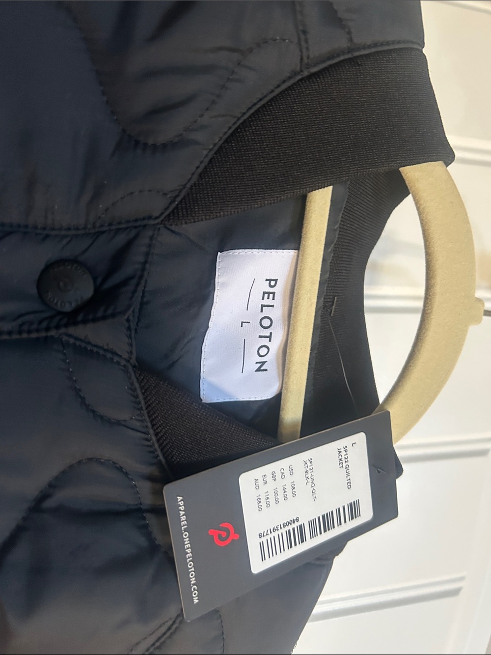 Peloton Black Quilted Snap-Front Jacket - Picture 2 of 7